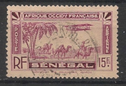 SENEGAL - 1935 - Poste Aérienne PA N°YT. 11 - Avion 15f Brun Carminé - Oblitéré / Used - Gebraucht