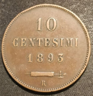 SAINT MARIN - SAN MARINO - 10 CENTESIMI 1893 R - KM 2 - San Marino