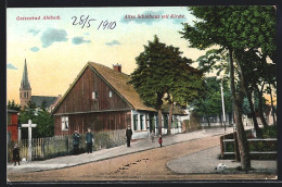 AK Ahlbeck, Altes Schulhaus Mit Kirche  - Sonstige & Ohne Zuordnung