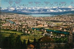 13232151 Zuerich ZH Stadtblick Mit Zuerichsee Und Alpen Zuerich ZH - Autres & Non Classés