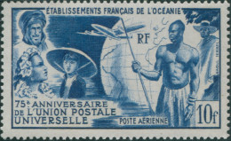 French Oceania 1949 SG210 10f Blue UPU MLH - Andere & Zonder Classificatie