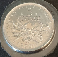 FRANCE - 5 FRANCS 2001 - Semeuse - FDC Sous Scellé - UNC - Gad 771 - KM 926a.1 - ( Issue Du Coffret BU - 125 000 Ex. ) - 5 Francs