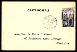 LETTRE DE HADOL - VOSGES - 1955 - BON RETOUR TIMBRE JOINT...READER'S DIGEST - Brieven En Documenten