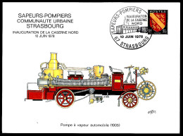 POMPIERS - POMPE À VAPEUR AUTOMOBILE (1905) - INAUGURATION -  - Pompieri