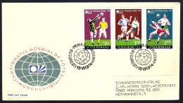 FOOTBALL - COUPE DU MONDE 1974 - MÜNCHEN - POSTE ROUMANIE - ( 2 ENVELOPPES ) - 1974 – West-Duitsland