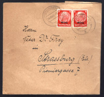 LETTRE DE HÜNINGEN - HUNINGUE - 1941 - SURCHARGE ELSAß -  - Briefe U. Dokumente