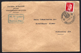 LETTRE DE HAGUENAU - HAGENAU (ELS) 1943 - POUR STRASBOURG -  - Brieven En Documenten