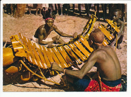 CPSM 10.5 X 15 Carte Envoyée De N'Djamena - Tchad  Afrique En Couleurs  Joueurs De Balafon  Instrument Musique - Chad