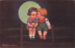 Enfant Amoureux Au Clair De Lune .  Illustration COLOMBO - Colombo, E.