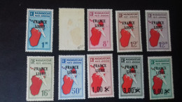 MADAGASCAR   PA 45/54**     FRANCE LIBRE (N°46 SIGNE)  " LOT " - Luftpost