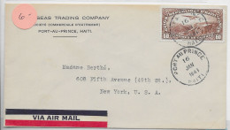 Haiti Airmail Letter Port Au Prince 1941 To New York - Haití