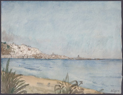 (Küstenlandschaft Mit Stadt / Coastal Landscape With Town) - Meer Strand Sea Beach / Alger Algier Algeria Alg - Estampes & Gravures