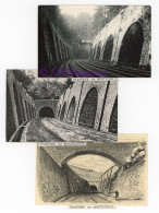 Lot De 3 Photos Tranchée Montsouris Signal Ligne Petite Ceinture Paris Seine 75 France Train Chemin Chemins Fer Photo - Treinen