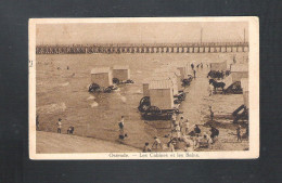 OSTENDE -  LES CABINES ET LES BAINS - Verstuurd In 1925   (13.751) - Oostende