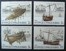 Chypre - Yvert 679/682 Neufs ** (MNH) - 1987 - Bateaux - Voiliers - Barche