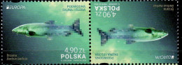 Poland 2024. EUROPA. Underwater Flora And Fauna. Fish. Tete Beche I. MNH - Ungebraucht