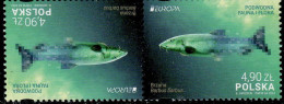 Poland 2024. EUROPA. Underwater Flora And Fauna. Fish. Tete Beche II. MNH - Neufs