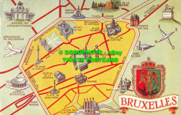 R526097 Bruxelles. Map. Joseph Corna. 1964 - Monde