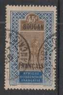 SOUDAN - 1921 - N°YT. 31 - Targui 45c Bleu Et Brun - Oblitéré / Used - Usati