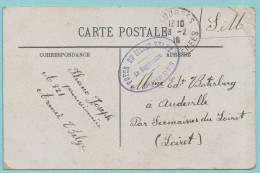 Postkaart Lourdes 1916, Stempel FOYER DU SOLDAT BELGE / LE VAGUEMESTRE - Belgische Armee