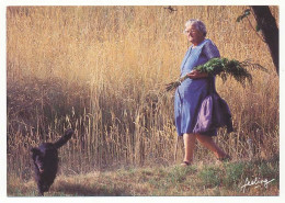 CPSM / CPM 10.5 X 15 Métiers Paysanne Chien Champs De Blé "Terroir / 1" Photo Ch. Errath Collection Feeling - Farmers