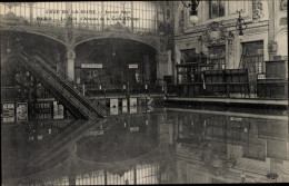 CPA Paris VIIe, Wartesaal Des Gare D'Orsay, Überschwemmung Der Seine 1910 - Other & Unclassified