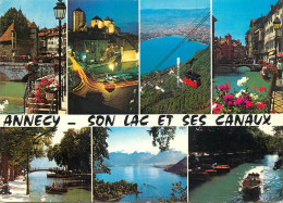 Navigation Sailing Vessels & Boats Themed Postcard Annecy Son Lac Et Ses Canaux - Veleros