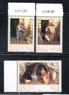 MALTA 1990 CHRISTMAS NATALE NOEL WEIHNACHTEN NAVIDAD NATAL COMPLETE SET SERIE COMPLETA MNH - Malte