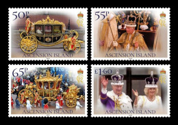 ASCENSION ISLAND 2023 PEOPLE Royalty. The Coronation Of King Charles III - Fine Set MNH - Ascensión