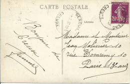 22L5 --- 23 GENOUILLAC A5 Horoplan 20c Semeuse - Manual Postmarks