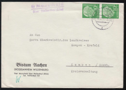 Landpost-Stempel Manscheid über HELLENTHAL (EIFEL) 16.12.1958 Brief Nach Kempen - Andere & Zonder Classificatie