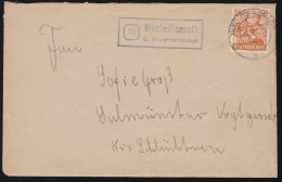 Landpost-Stempel Wüstwillenroth über WÄCHTERSBACH 12.6.1947 Auf Fernbrief - Autres & Non Classés