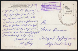 Landpost-Stempel Erbersbronn über FORBACH / BADEN Auf Passender AK, Um 1952  - Other & Unclassified