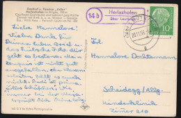 Landpost-Stempel Herlazhofen über LEUTKIRCH 20.11.1956 Auf Passender AK  - Altri & Non Classificati