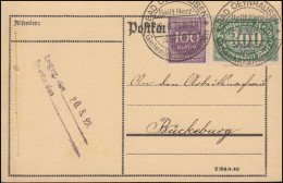 249+268 Infla-MiF Auf Postkarte SSt BAD OEYNHAUSEN 19.8.1923 Nach Bückeburg - Lettres & Documents