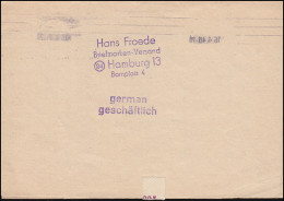 10 AM-Post 3 Pf. Als MeF Auf Drucksache HAMBURG 16.4.1946 Nach Schwabach - Sonstige & Ohne Zuordnung