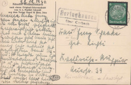 Landpost-Stempel Heringhausen über CORBACH 22.12.1934 Auf AK Weihnachten - Cartas & Documentos