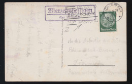 Landpost-Stempel Vierzehnheiligen über LICHTENFELS (LAND) 24.6.38 AK Staffelberg - Lettres & Documents