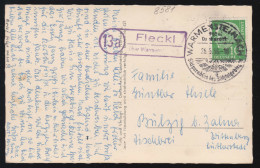 Landpost-Stempel Fleckl über Warmensteinach SSt 28.6.1956 Auf AK Fleckl Total - Autres & Non Classés