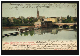 Frankreich AK Metz: Mittelbrücke Von Esplanada Gesehen, Montigny 29.8.1902 - Otros & Sin Clasificación