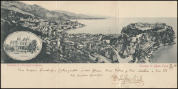 AK Fürstentum Monaco: Dreiteiliges Panorma (gefaltet) Mit Casino, 8.4.1901 - Other & Unclassified