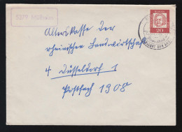 Landpost-Stempel 5379 Mülheim Auf Brief SSt BLANKENHEIM Quellort Der Ahr 1963 - Other & Unclassified