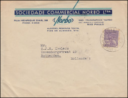 Brasilien 363 Hermes Mit Globus 700 Reis EF Auslandsbrief SAO PAULO 22.9.1935  - Other & Unclassified