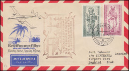 Eröffnungsflug Der Lufthansa Nach Bagdad 12.9.1956 Brief BERLIN 10.9.56 - Primeros Vuelos