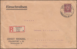 362 Stephan 30 Pf Auf R-Brief SSt FRANKFURT/MAIN Älteste Deutsche Messe 7.4.1928 - Storia Postale