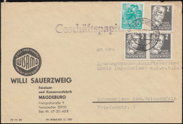 327 Kollwitz Mit 409 Fünfjahrplan Auf Briefvorderseite MiF MAGDEBURG 19.1.1954 - Gebraucht