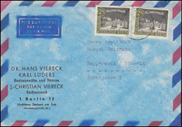 222 Alt-Berlin Potsdamer Platz MeF Auslandsbrief BERLIN 7.7.1966 In Die Schweiz - Covers & Documents