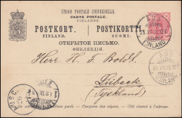 Finnland Postkarte P 23 Aus ABO / FINLAND 23.12.1893 Nach LÜBECK 26.12.93 - Autres & Non Classés