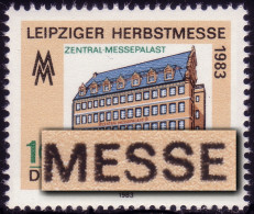 2822 Messe Leipzig 10 Pf: Erstes S In MESSE Unten Verjüngt, Feld 5, ** - Errors & Oddities