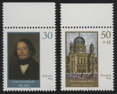 3358-3359 Neue Synagoge Berlin, Oberrand, Satz **  - Unused Stamps